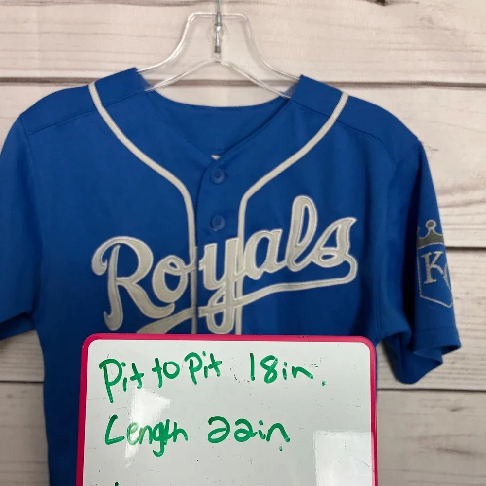 Majestic Kids Kansas City Royals Alex Gordon 4 Baseball Jersey Blue MLB Small